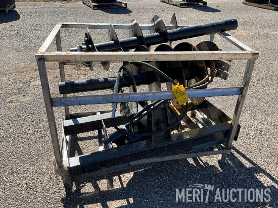 New JCT Skidsteer Hydraulic Post Hole Digger