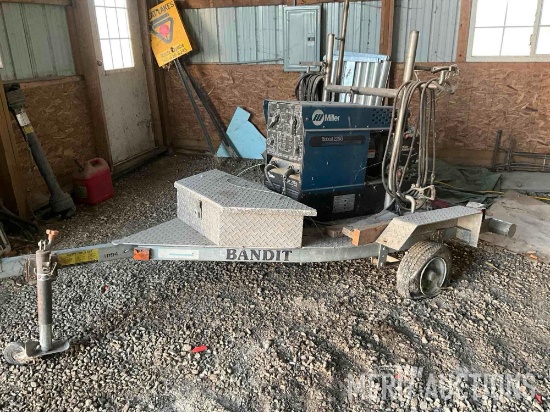 Miller Bobcat 225G Welder on trailer