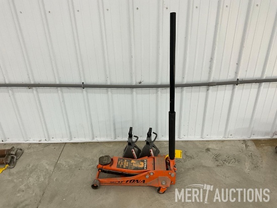 Daytona 3 ton floor jack w/jackstands