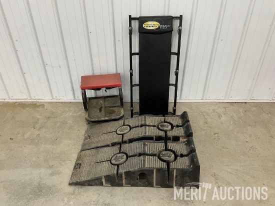 creeper, shop stool, ramps,