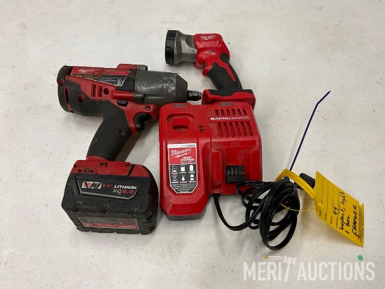 Milwaukee 1/2 Impact with flashlight and charger