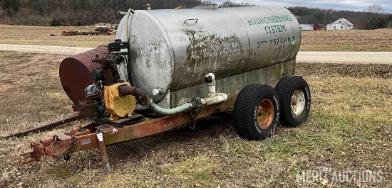 1000gal. SS tank on Tandem Axle Lely/Clark Fertilizer Trailer