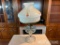 Oil Lamp with Milk Glass Hood