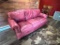 3 piece red leather couch and recliners
