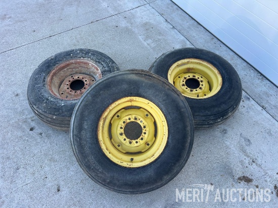 (3) 11L-15 Tires and wheels