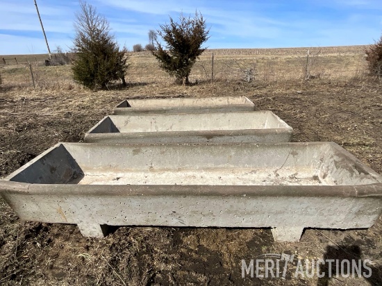 (3) concrete feed bunks
