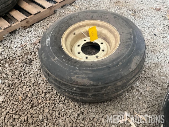 12.5L-15 implement tire on 8-lug rim