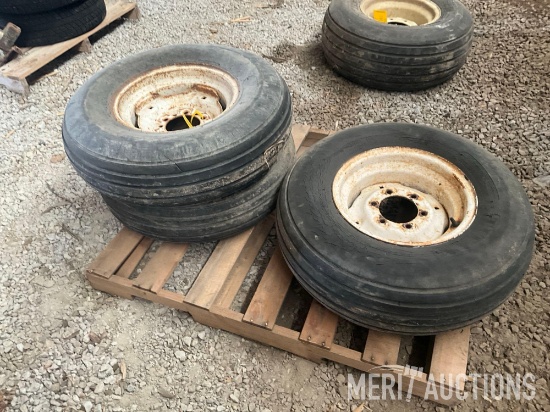 (3) implement tires on rims as pictured