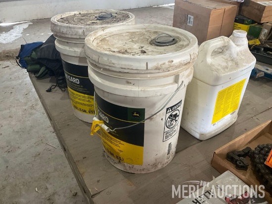 quantity of various hydraulic and engine oils