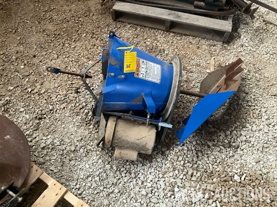 grain bin spreader with electric motor
