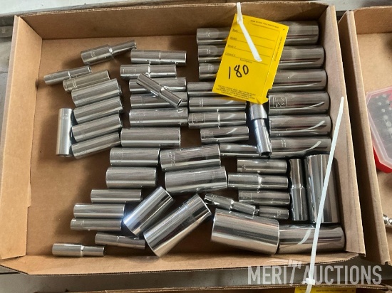 flat of 1/2 in. drive standard deep sockets