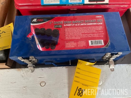 1 in. drive deep impact socket set