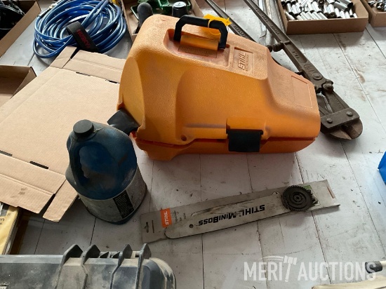 Stihl MS180C chain saw with case