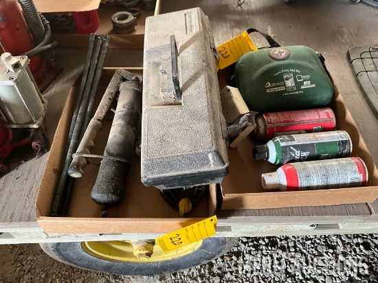 (2) flats of misc. tools and shop supplies
