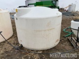 1300 gal. poly water tank