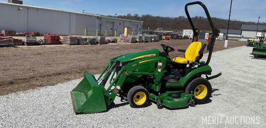 2019 John Deere 1025R MFWD Compact Tractor with 120R Loader