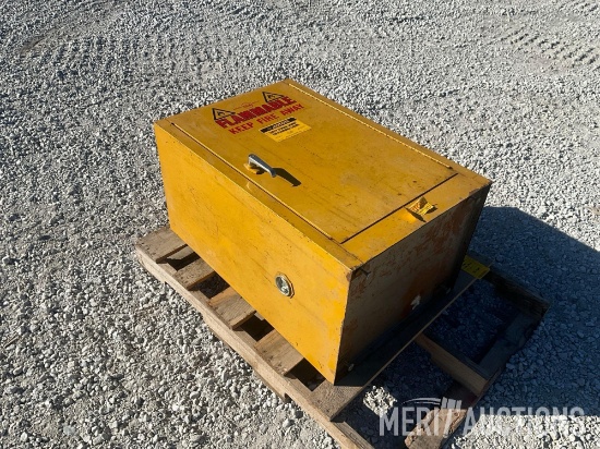 Yellow Metal Cabinet