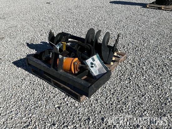New Wolverine ADB-13-1218R Skidsteer Auger Attachment with 12in. and 18in. Bits