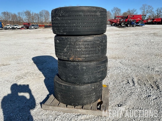 Set of 4 Michelin 445/50R22.5 Tires