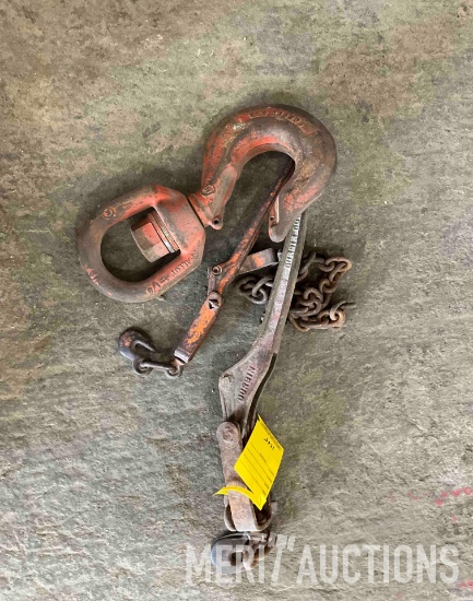 (2) Chain Binders, Hook, and Trolley