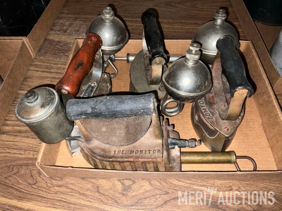 Flat of various gas irons