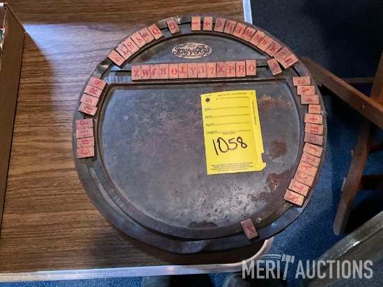 Antique word game made by Foxy Toys as pictured