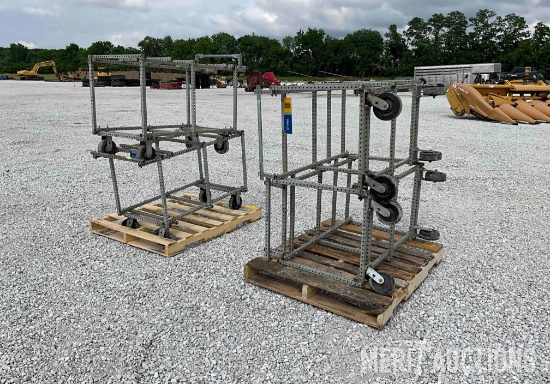 Set of (4) Heavy Duty Rolling Carts