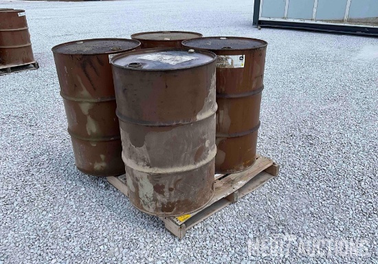 (4) Used Empty 55 Gallon Drums