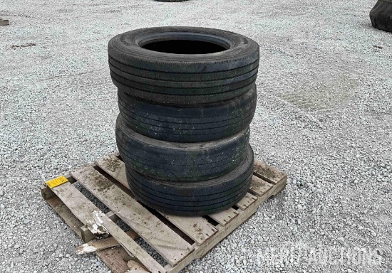 Set of (4) Used 225/70R19.5 Truck Tires