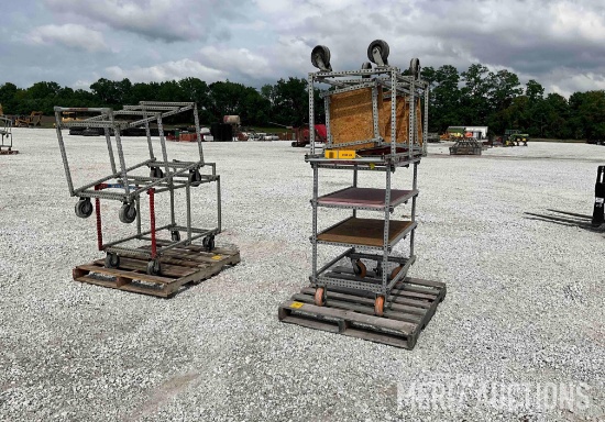 Set of (4) Heavy Duty Rolling Carts