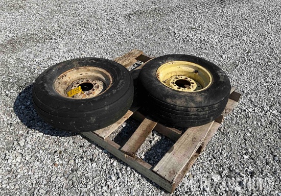 Set of (2) 9.5-15 Uni-Lug Rims and Tires