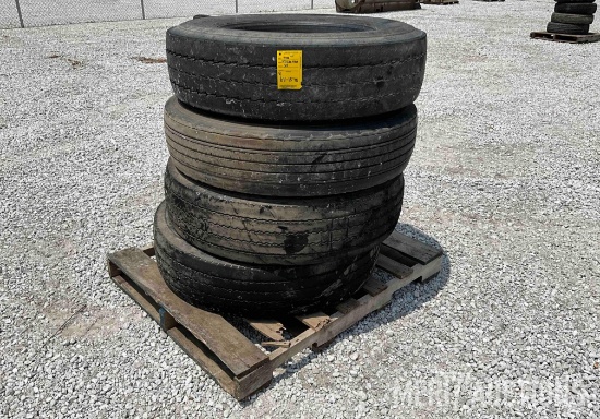(4) Assorted 22.5 Tires