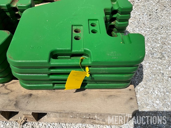 (5) John Deere Suitcase Weights