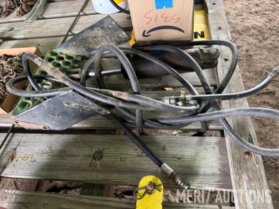 Oliver hydraulic cylinder and shop built tractor step