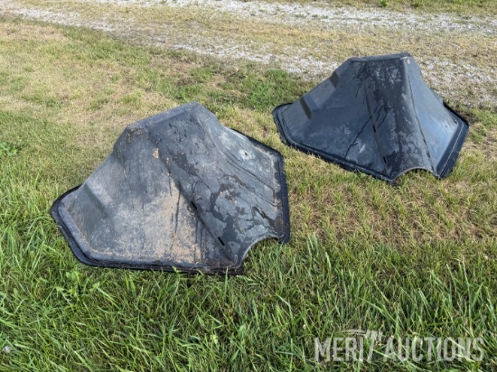 Pair of poly auger hoppers