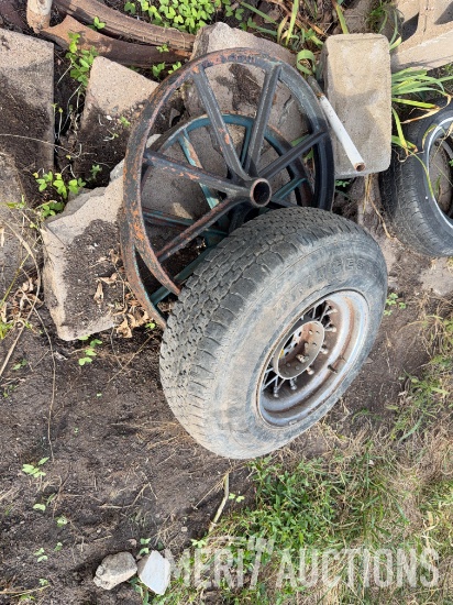 Tire and Wheel, (2) Steel Wheels
