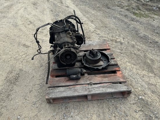 Transmission out of wrecked truck