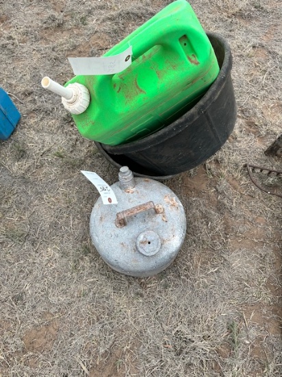 GAS CAN, WATER CAN AND WATER TROUGHS
