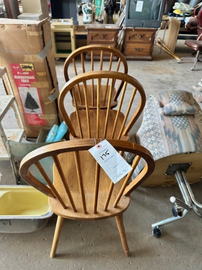 3 WOOD CHAIRS