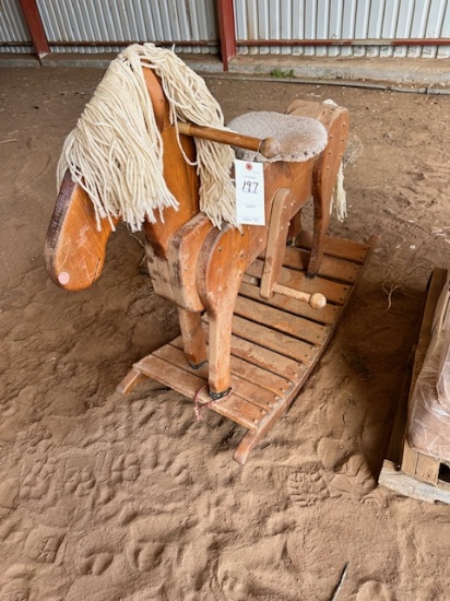GIANT WOODEN ROCKING HORSE