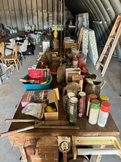 CONTENTS ON TOP OF SHOP TABLE