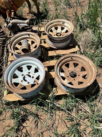PALLET OF TRAILER WHEELS