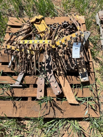 3 PALLETS OF SCRATCHERS, SHANKS, KNIVES, SWEEPS