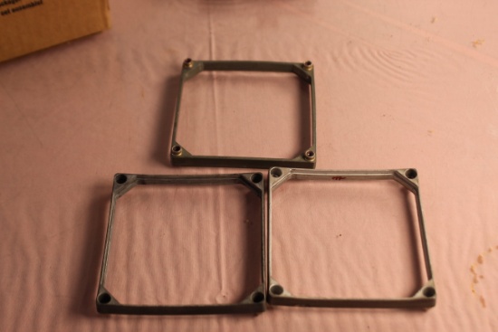 Lot of 3 3ATI aircraft instrument mounting plates ¼ thick slightly bent