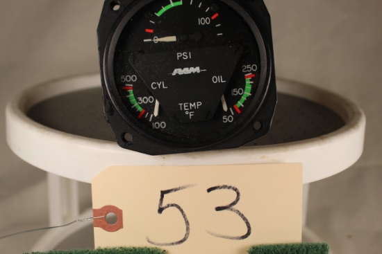 Aircraft instrument & development 3 in 1 engine gauge C662019 0101