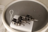 5 each toggle switches (4) on off momentary & (1) on off