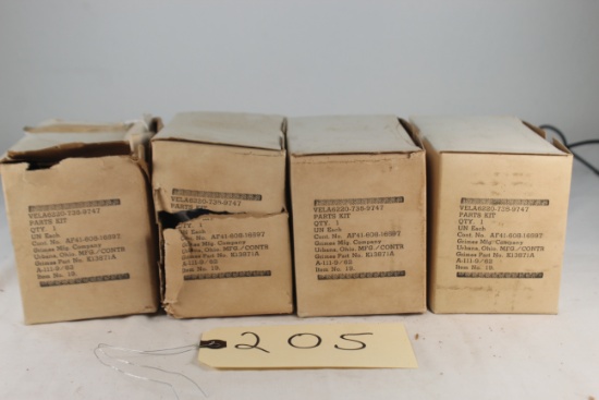 LOT PF 4 GRIMES PARTS KITS P/N VELA6220-735-9747  CONT NO. AF41-608-9747