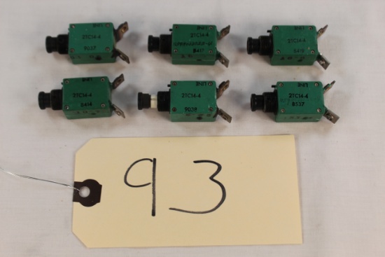 LOT OF 6 KLIXON TEXAS INSTRUMENTS PUSH PULL SWITCHES P/N 2T14-4/8419