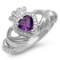 14K WHITE GOLD 0.50CT HEART SHAPED AMETHYST RING