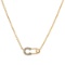 14K YELLOW GOLD 0.10CT DIAMOND SAFETY PIN NECKLACE